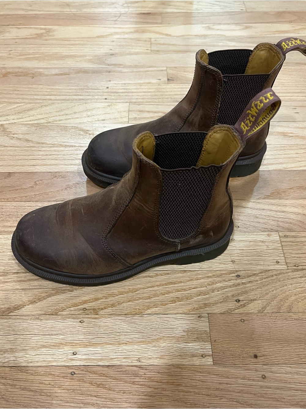 Doc Martens Brown Leather Chelsea Boots - Men's